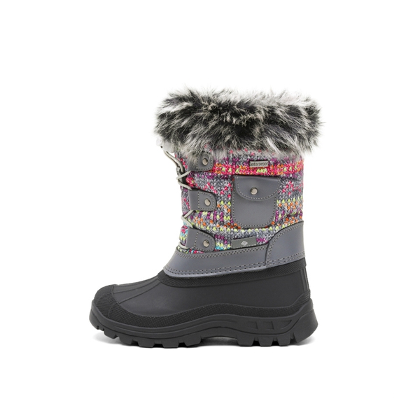 Kids Waterproof Warm Snow Boots - GREY MULTI - 1